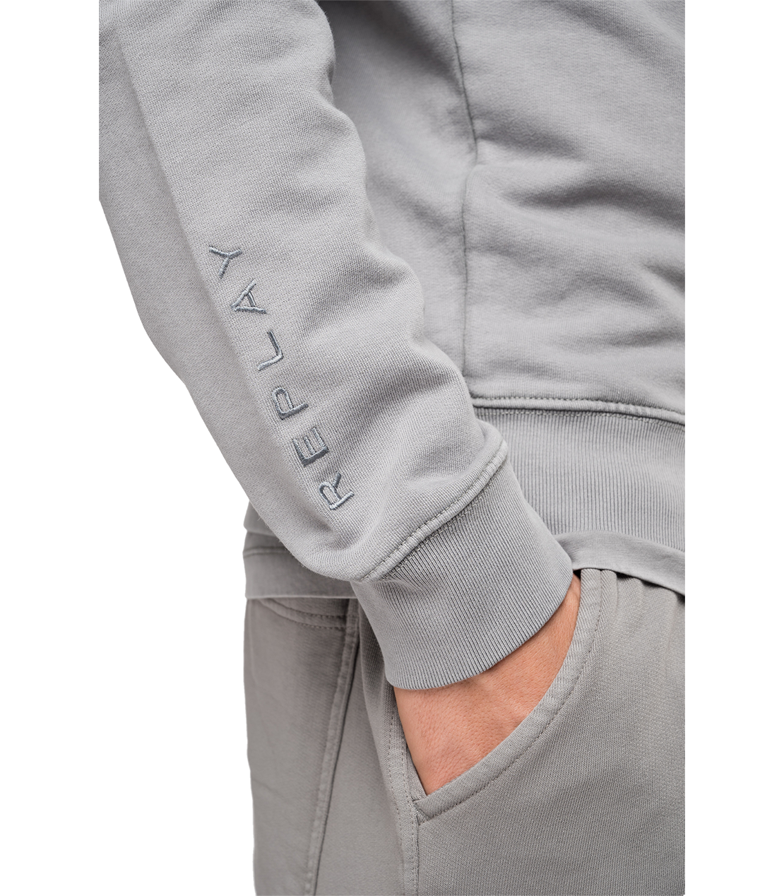 ガーメントダイ オーガニックコットンスウェットシャツ 詳細画像 グレー 7